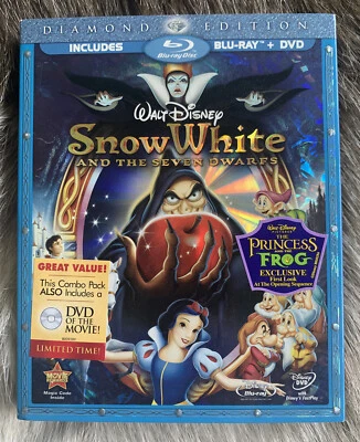 Walt Disney Snow White And The Seven Dwarfs Diamond Edition Blu Ray DVD Limited - Image 1 of 4