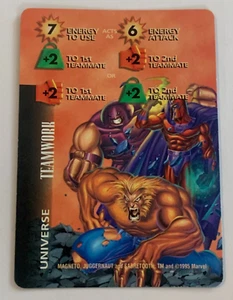 1995 Fleer Marvel OverPower Universe Team Work- Magneto, Juggernaut, Sabre Tooth - Picture 1 of 1