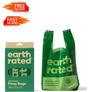 Dog Poop Bags with Handles, Extra Wide, Easy Tie and Guaranteed Leakproof, Unsce - Picture 1 of 9