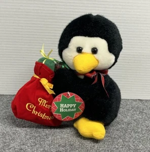 Goffa Pinguino di Natale 9" Peluche Peluche con Etichetta - Foto 1 di 4