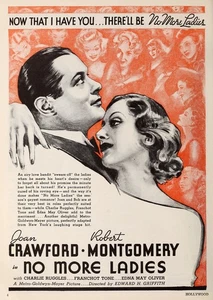 JOAN CRAWFORD - No More Ladies Filmwerbung - 5 x 7 im Fotodruck - Bild 1 von 2