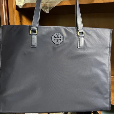 Tory Burch Ella Nylon Large Tote Travel Shoulder Bag Purse 136144 NWT - Imagem 1 de 4