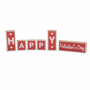 Valentine Tabletop Block Sign, Home Decor, 1 Piece - Picture 1 of 1