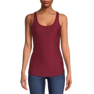 Tank Top Dark Red Junior XS 1 Scoop Neck Fitted Layering Super Soft Jersey Knit - Picture 1 of 4