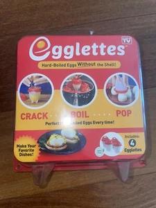 EGGLETTES Hard Boiled Egg Maker, 4 count New in Container - Picture 1 of 2