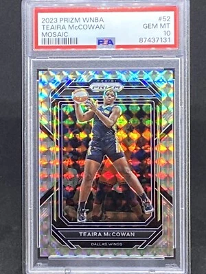 2023 Panini Prizm WNBA Mosaic Prizm 1/3 Teaira McCowan #52 PSA 10 GEM MT - Image 1 of 2