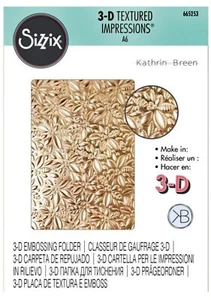 Sizzix Holly 3D Embossing folder #665253 Retail $12.99 by Kath Breen Such depth! - Picture 1 of 5