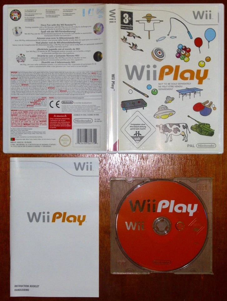 Wii Play, Nintendo Wii Mini / WiiU, PAL (Multilenguaje) software en Español - Imagen 1 de 1