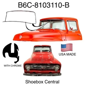 Camión camioneta Ford 1956 con sello de goma cromado parabrisas - Imagen 1 de 2
