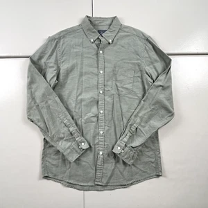 G.H Bass & Co Shirt Mens Medium Gray Button Down Long Sleeve - Picture 1 of 13
