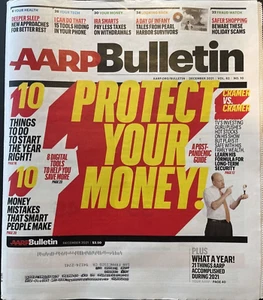 AARP Bulletin DECEMBER 2021 PROTECT YOUR MONEY FAST Free US Ship - Picture 1 of 1