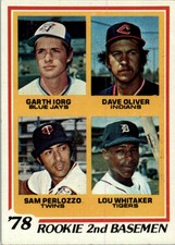 1978 Topps #704 Garth Iorg Dave Oliver Sam Perlozzo Lou Whitaker RC - EX-MT