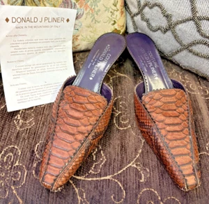 Vintage - Donald Pliner Couture - Cobra Patent Mules - Moira - Tan - 6 M - Picture 1 of 12