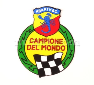 Pegatina Fiat 500 600 Abarth Campeón del Mundo nueva - Imagen 1 de 1