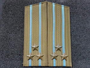 (R1) Schulterklappen Oberst Luftwaffe Rangabzeichen Russland CCCP UDSSR Offizier - Picture 1 of 2