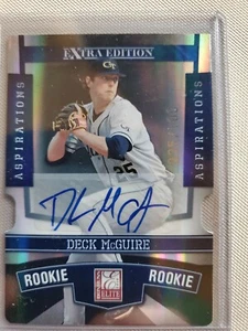 Deck McGuire 2010 Donruss Elite Extra Edition Aspirations Auto RC #025/100 Blue - Picture 1 of 6