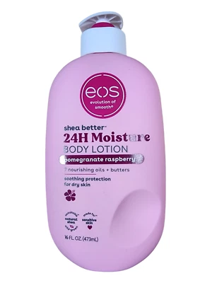 Loción corporal eos Shea Better granada frambuesa 24H hidratación cuidado de la piel 16 oz Foto 1 de 2