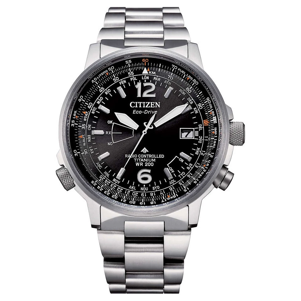 Orologio Citizen Pilot Super Titanio Eco-Drive Radiocontrollato cb0230-81e - Immagine 1 di 1