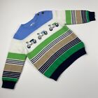 Mayoral Toddler Boy 9M 74cm Striped Vespa Scooter Cotton Embroidered Sweater NWT