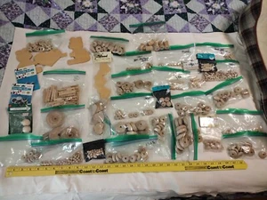 Lot of New Mixed Unfinished Wood Shapes Craft Supplies Assorted Shapes - Picture 1 of 9