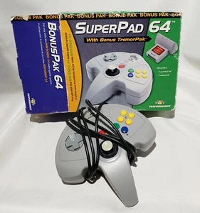 Superpad 64 N64 Controller With Box NO Tremorpak Performance Brand UNTESTED - Picture 1 of 6