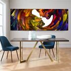 Colorful Swirl Couples Canvas Wall Print Picture Romance Postre Abstract Kiss