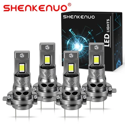 4pc LED Headlight Kit High+Low White Beam Bulbs For Mini Cooper 2002-2006 6000K - Изображение 1 из 4