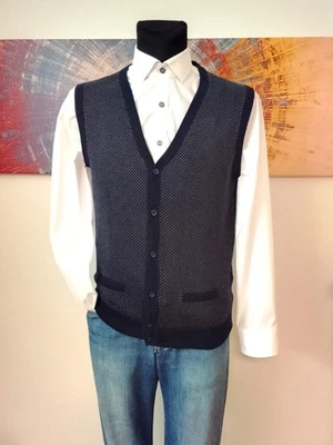 ROYAL CLASS - ärmellose Strickweste Gr.M (48/50) dunkelblau (toll unterm Sakko) - Bild 1 von 4
