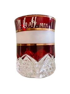 VTG Ruby Red Commemorative Glass Tumbler Dated 1901. Excellent Condition - Picture 1 of 3