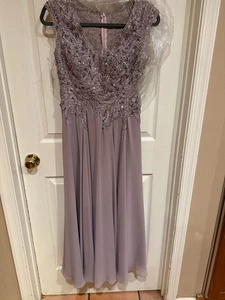 MAC DUGGAL GRÖSSE 6 LAVENDEL ÄRMELLOS verziert GEFÜTTERT Abendkleid REISSVERSCHLUSS HINTEN - Bild 1 von 9