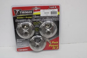 Trimax Stainless Steel TRP3170 3 Pack Lock NEW - Picture 1 of 4