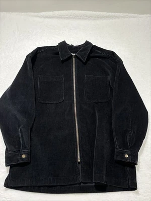 Chaqueta Vintage Años 90 Canyon River Azul Pana Cremallera Completa GRANDE Negra Otoño Foto 1 de 4