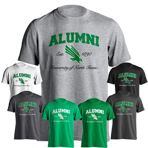 University of North Texas UNT Mean Green Alumni Logo Tee Short Sleeve T-Shirt Cover