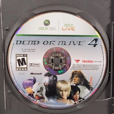 Dead or Alive 4 (Microsoft Xbox 360, 2005) - Disc Only - Tested  - Image 1 of 3