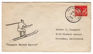 #716 Lake Placid Olympics Jan 29th 1932 - Unlisted Planty Pasadena CA - Picture 1 of 2