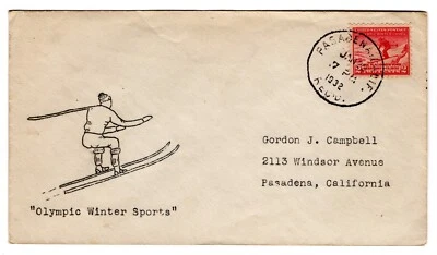 #716 Lake Placid Olympics Jan 29th 1932 - Unlisted Planty Pasadena CA - Image 1 of 2