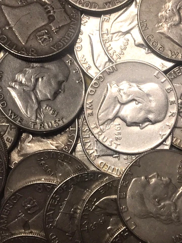 Franklin Coin Lot - CHOOSE HOW MANY 90% Silver Half Dollar Coins Collection Cover