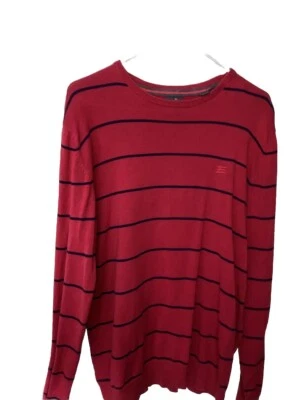 ESPRIT Red And Blue Stripe Crewneck Long Sleeve Pullover Sweater Men’s Large - Image 1 of 3