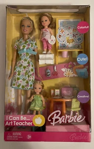 Kunstlehrerin Barbie aus der Serie ""I Can Be...". L1474 2006 Mattel. Selten! Neu im Karton - Bild 1 von 9