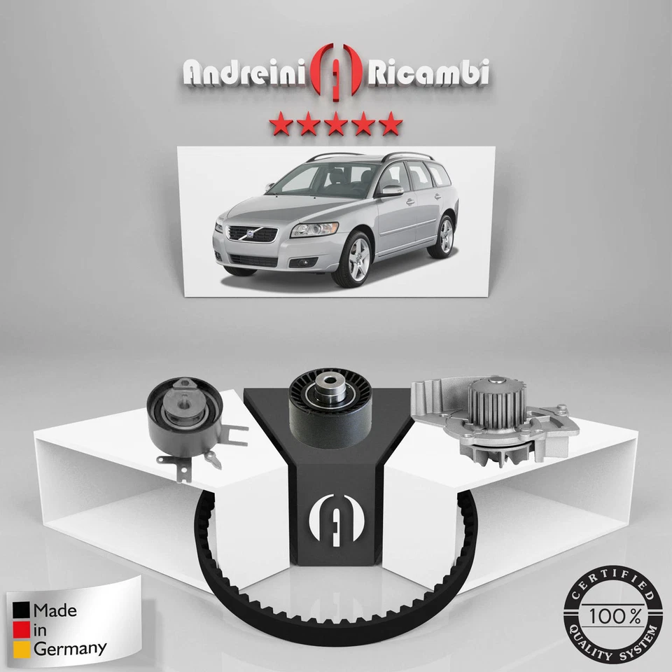 KIT DISTRIBUZIONE + POMPA ACQUA VOLVO V50 2.0 D 100KW 136CV 2007 -> - Immagine 1 di 2