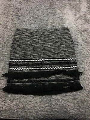 H&M Falda Corta Mujer Talla 10 Negro Blanco Gris Lápiz Foto 1 de 4