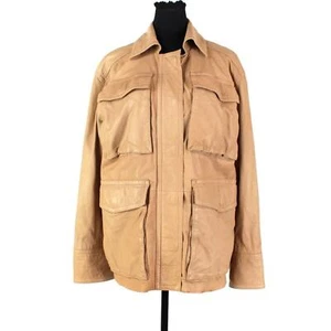 J. Crew 769 Madison Collection Sandy Tan Lambskin Utility Sample Jacket 6 Coat - Picture 1 of 7