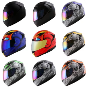 1STORM HG335 MOTORCYCLE BIKE FULL FACE HELMET BOOSTER SKULL IRON MAN BLUE RED - Bild 1 von 17