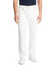 Nautica Mens Straight Light Cross Hatch Jean, Classic White Wash, 32W 34L Size