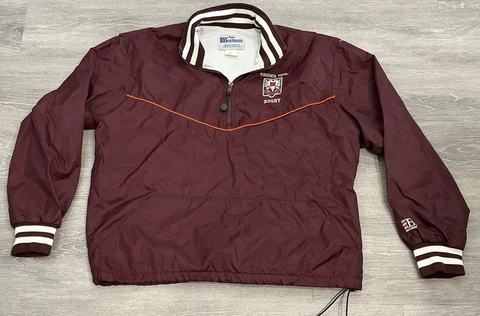 Men’s Boathouse Virginia Tech Rugby Full Zip Jacket Large Team Issue RARE Cover