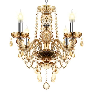 Crystal Chandelier Luxury Modern Ceiling Fixture 4 Lights Pendant Lamp Lighting - Picture 1 of 11