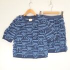 CHANEL Rare P51236 Fringe Knit Blue Cotton Set-up 34/34