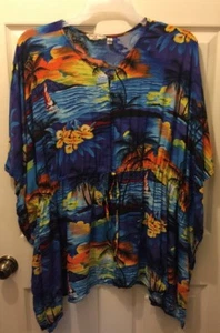 Cordón Hula Hula Hawaii Para Mujer OS Escena Hawaiana Colores Vivos Floral Océano - Imagen 1 de 8