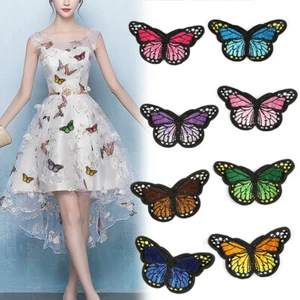 Butterfly Insect Motif Embroidered Patch Applique Customise Clothing Patches - Picture 1 of 21