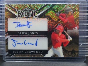 2023 Leaf Exotic Druw Jones Justin Crawford Clown Fish Mojo Dual Auto #1/1